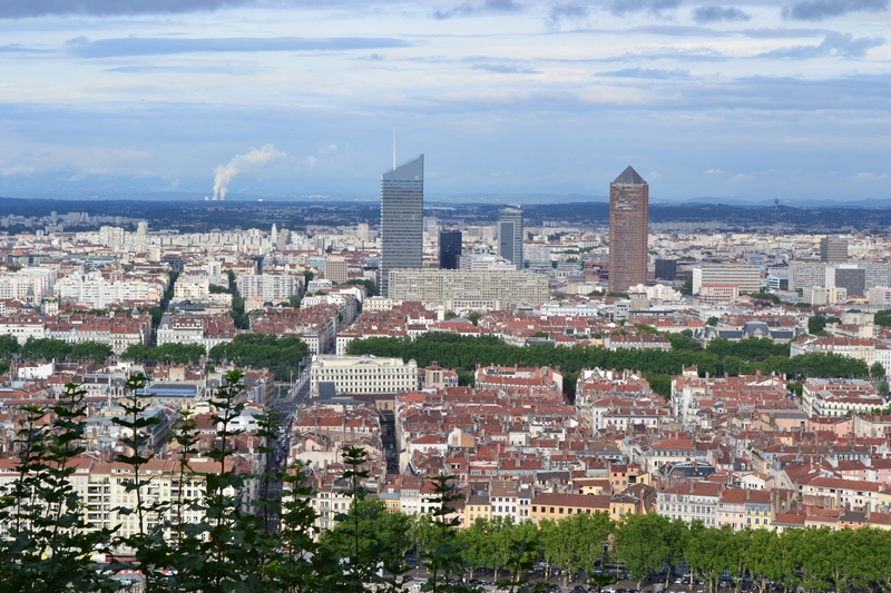 Quartier de la Part-Dieu depuis la colline de Fourvière. (M. Chartier, 2017)